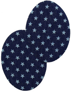 Paar aufbügelbare Ellbogen- und Knie-Patches - Jeans mit Sternen