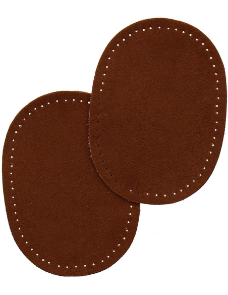 Mini-Paar aufbügelbare Ellbogen- und Knie-Patches - Imitation aus hellbraunem Wildleder