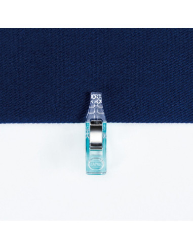 Satz von 20 Mini-Klammern Prodige Clover - Blau und Rot