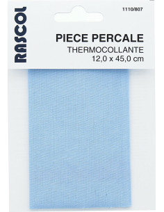 Bügelbare Perkal-Reparatur - Himmelblau