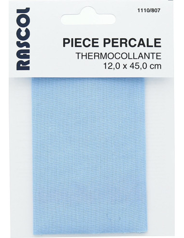 Bügelbare Perkal-Reparatur - Himmelblau