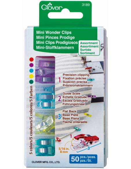 Schachtel mit 50 Mini-Klammern Prodige Clover - Sortiment