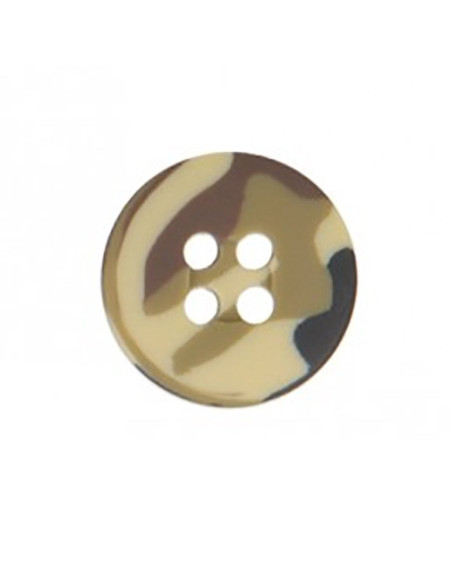 Bouton 4 trous militaire - Beige