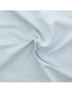 Vichy-Stoff mit kleinen Karos - Hellblau