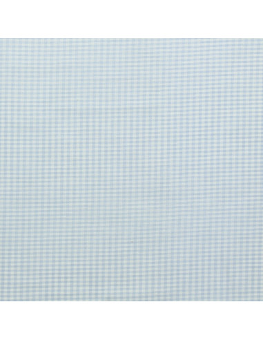 Vichy-Stoff mit kleinen Karos - Hellblau