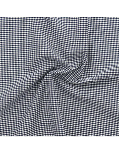 Vichy-Stoff mit kleinen Karos - Marineblau