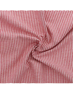 Vichy-Stoff mit kleinen Karos - Rot