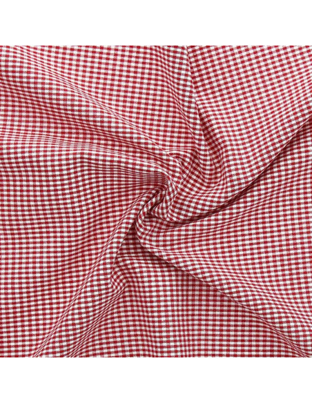 Vichy-Stoff mit kleinen Karos - Rot