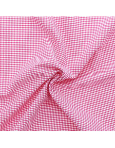 Vichy-Stoff mit kleinen Karos - Fuchsia