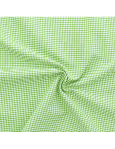 Vichy-Stoff mit kleinen Karos - Anisgrün