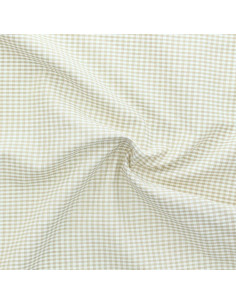 Vichy-Stoff mit kleinen Karos - Beige