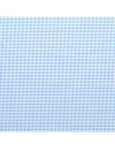 Vichy-Stoff mit großen Karos - Hellblau