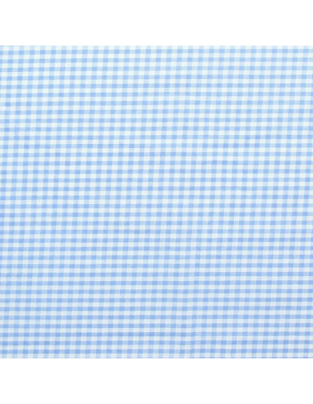 Vichy-Stoff mit großen Karos - Hellblau