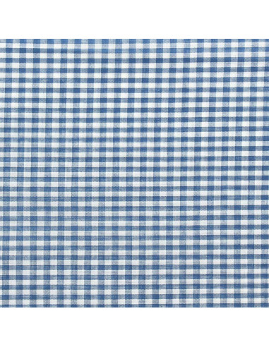 Vichy-Stoff mit großen Karos - Jeansblau