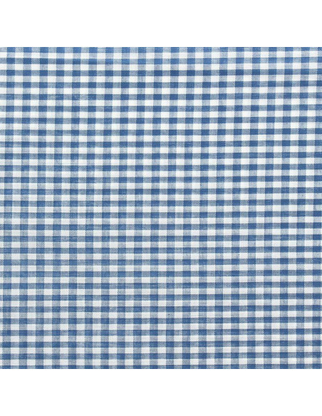 Vichy-Stoff mit großen Karos - Jeansblau