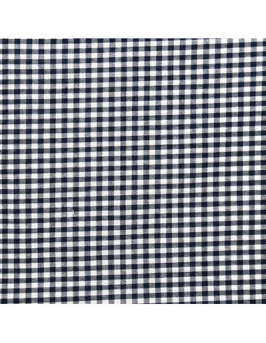 Vichy-Stoff mit großen Karos - Marineblau