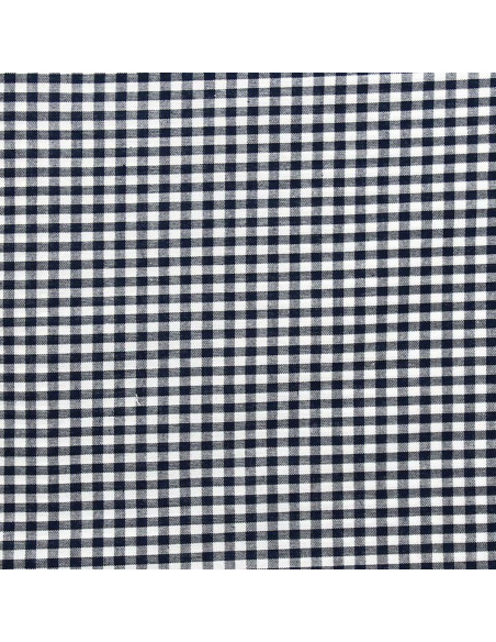 Vichy-Stoff mit großen Karos - Marineblau