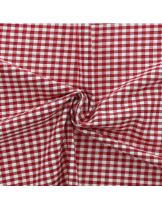 Vichy-Stoff große Karos - Rot