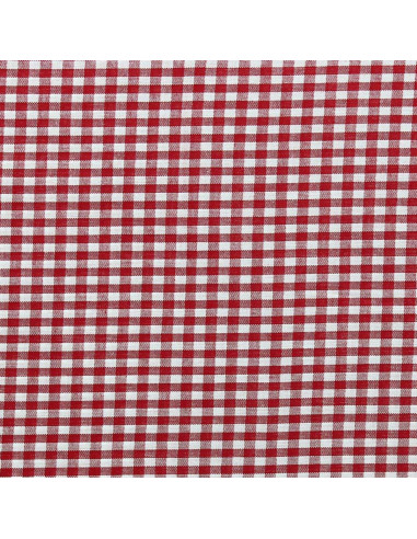 Vichy-Stoff große Karos - Rot