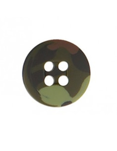 Militärknopf mit 4 Löchern - Khaki 2