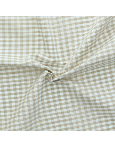 Vichy-Stoff große Karos - Beige