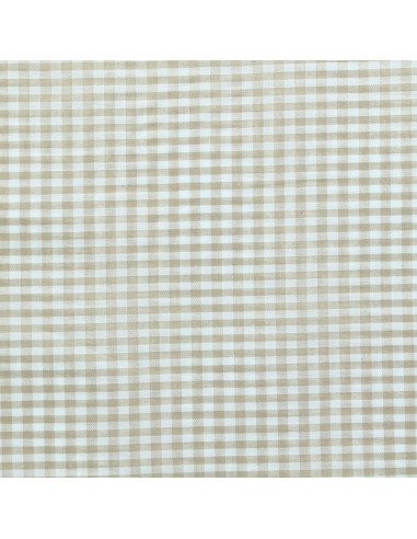 Vichy-Stoff große Karos - Beige