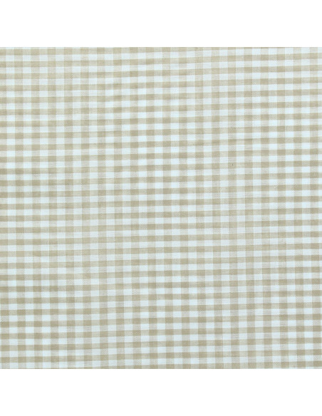 Vichy-Stoff große Karos - Beige