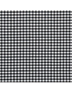 Vichy-Stoff große Karos - Schwarz 2