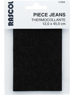 Bügeleinlage für Reparatur - Schwarze Jeans