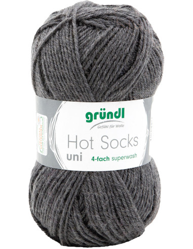Hot Socks einfarbige Sockenwolle 50 Gründl