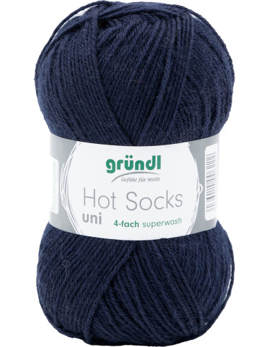 Hot Socks einfarbige Sockenwolle 50 Gründl