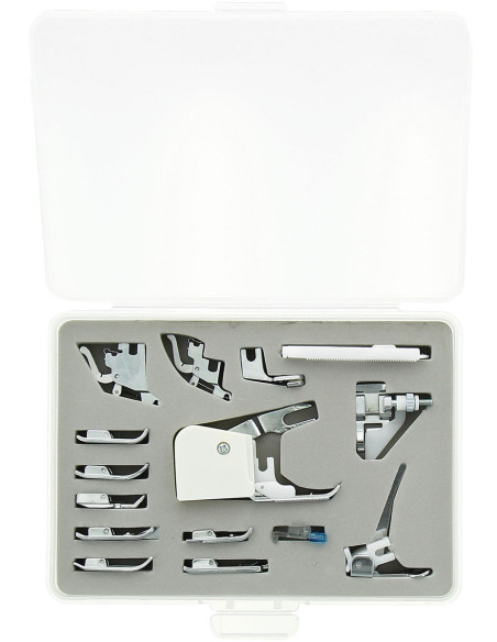 Set mit 15 Nähfüßen für Nähmaschinen