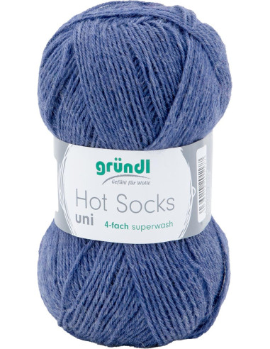 Hot Socks einfarbige Sockenwolle 50 Gründl