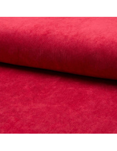 Millefaser-Samtstoff - Rot