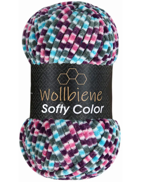 Fil chenille multicolore Softy Color Wollbiene