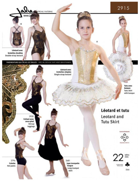 Tanztrikot- und Tutu-Schnittmuster - Jalie 2915