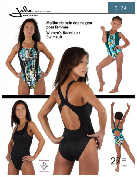 Racerback-Badeanzug-Schnittmuster - Jalie 3134