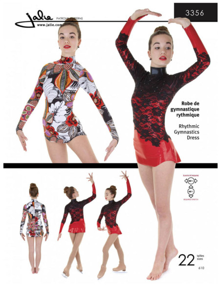 Rhythmische Gymnastik Kleid Schnittmuster - Jalie 3356