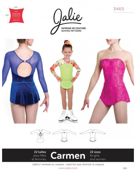 Carmen Eiskleid Schnittmuster - Jalie 3465