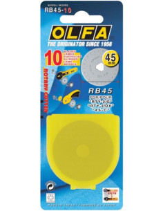10 Ersatzklingen für Olfa Cutter - 45 mm