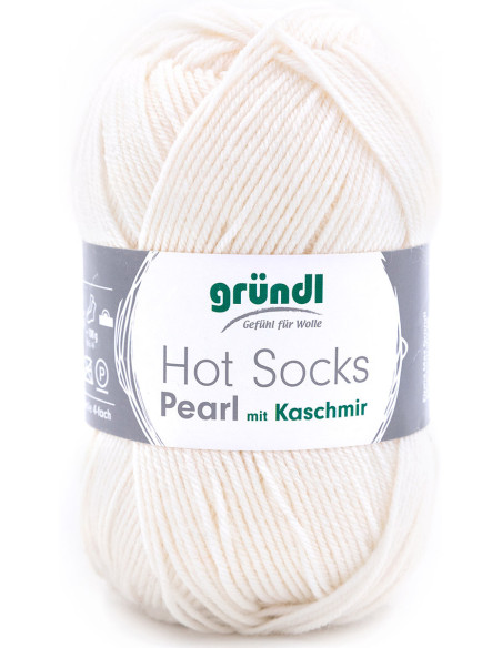 Hot Socks Pearl einfarbige Sockenwolle Gründl