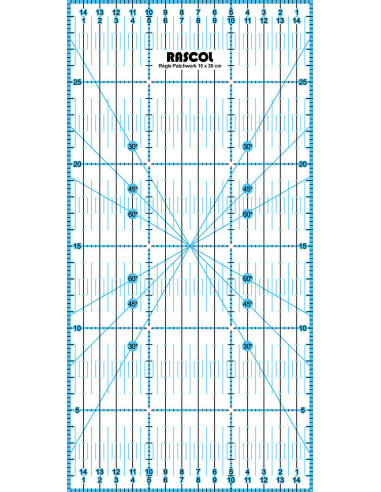 Patchwork-Lineal Rascol 15 x 30 cm