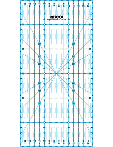 Patchwork-Lineal Rascol 15 x 30 cm