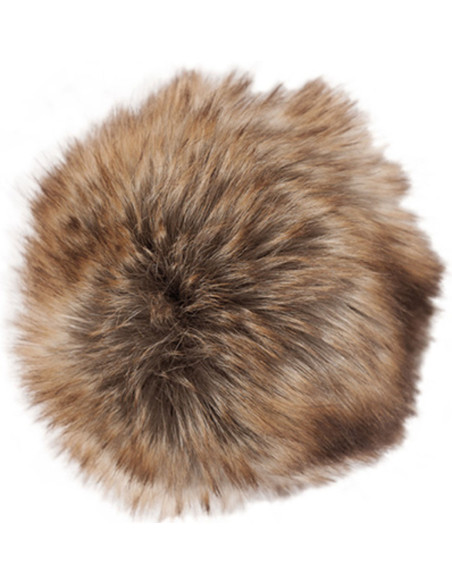 Kunstfellbommel 10 cm - Premium Braun