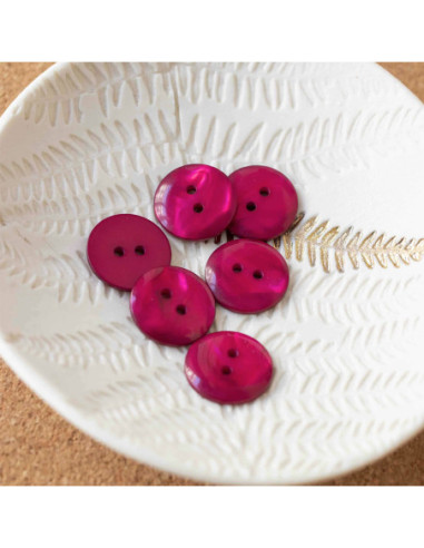 Sparkle-Knopf mit 2 Löchern - Fuchsia