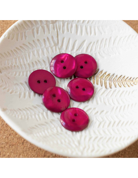 Sparkle-Knopf mit 2 Löchern - Fuchsia