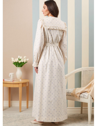Bademantel-Schnittmuster, Bindegürtel und Nachthemd - McCall's 8381