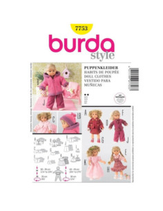 Puppenkleider-Schnittmuster - Burda 7753