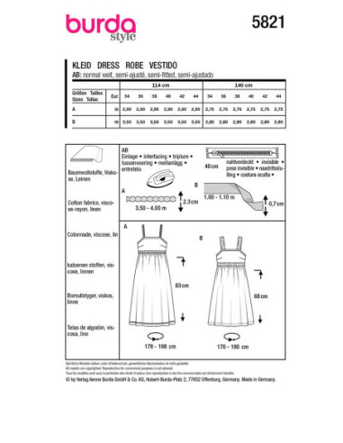 Kleidmuster - Burda 5821