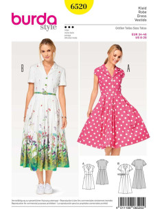 Kleid Schnittmuster - Burda 6520